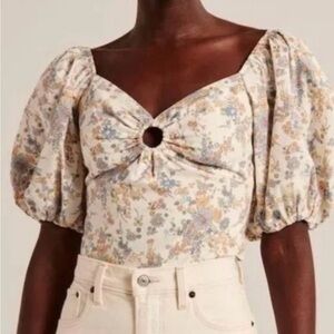 Floral Puff Sleeve Top